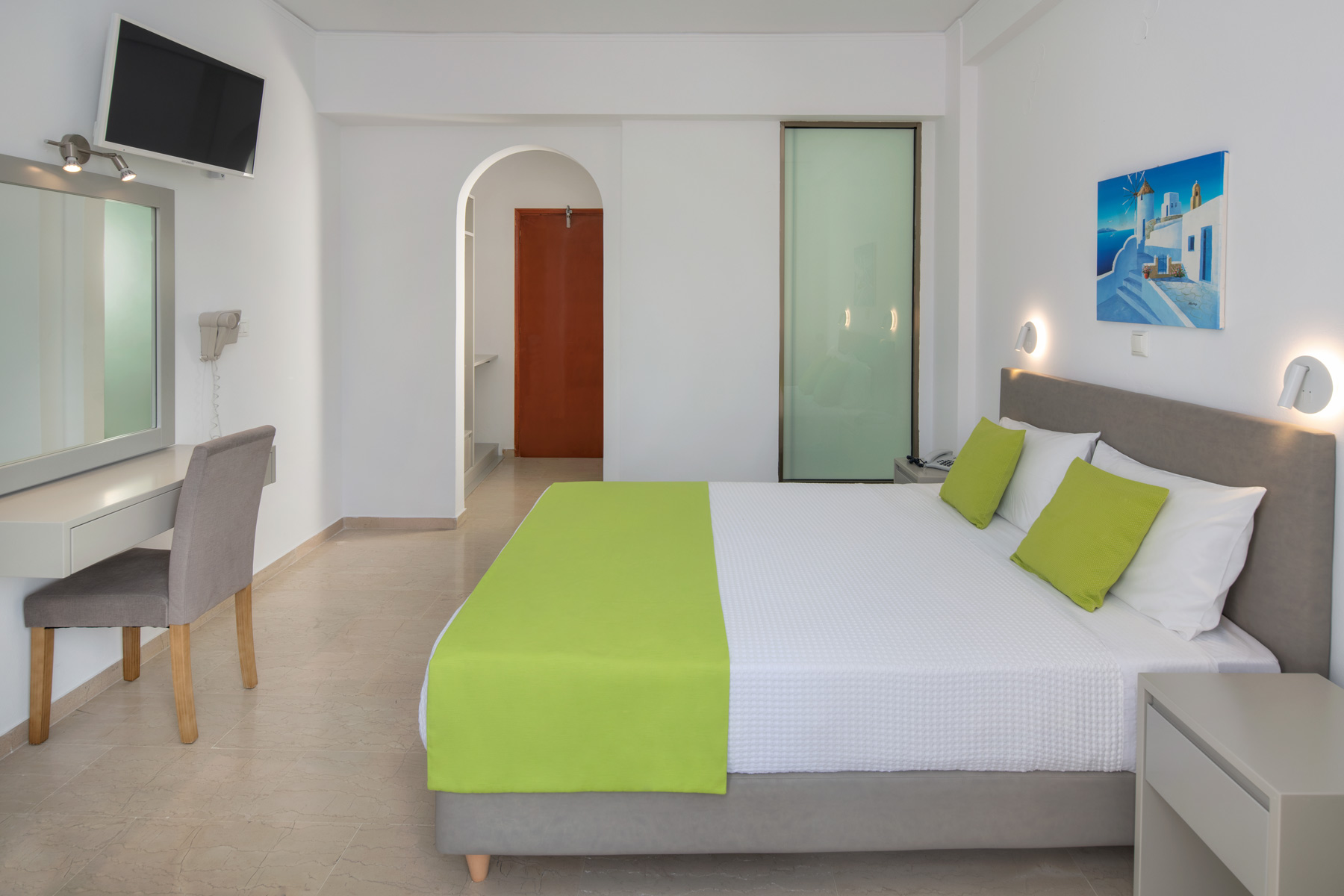 Double Rooms | Makarios Hotel in Kamari beach Santorini | Kamari Hotels